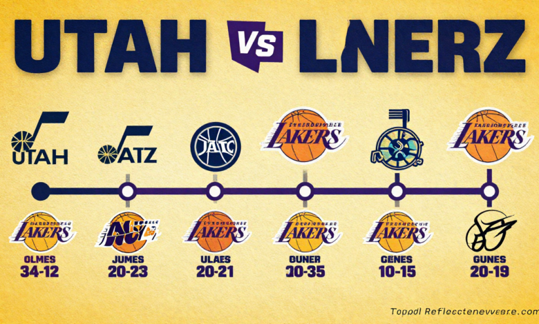 utah jazz vs lakers timeline